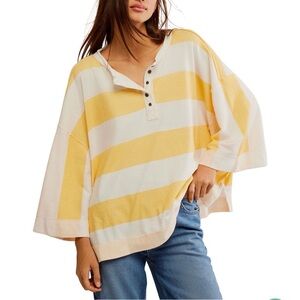 We The Free- Free People- Wonderful Tee Size S- Yellow Combo